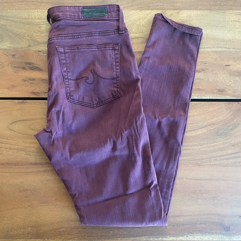 AG Adriano Goldschmied Farrah Skinny in Plum Size 27